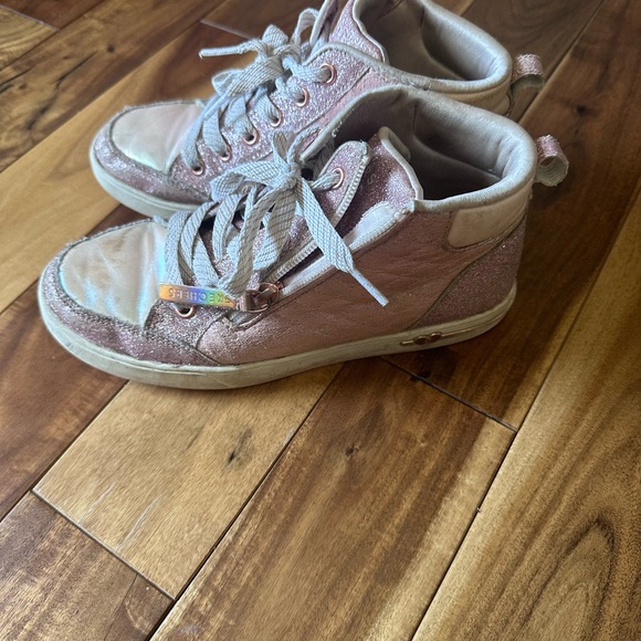 Sketchers pink size 4 glitter high-tops - Picture 2 of 6